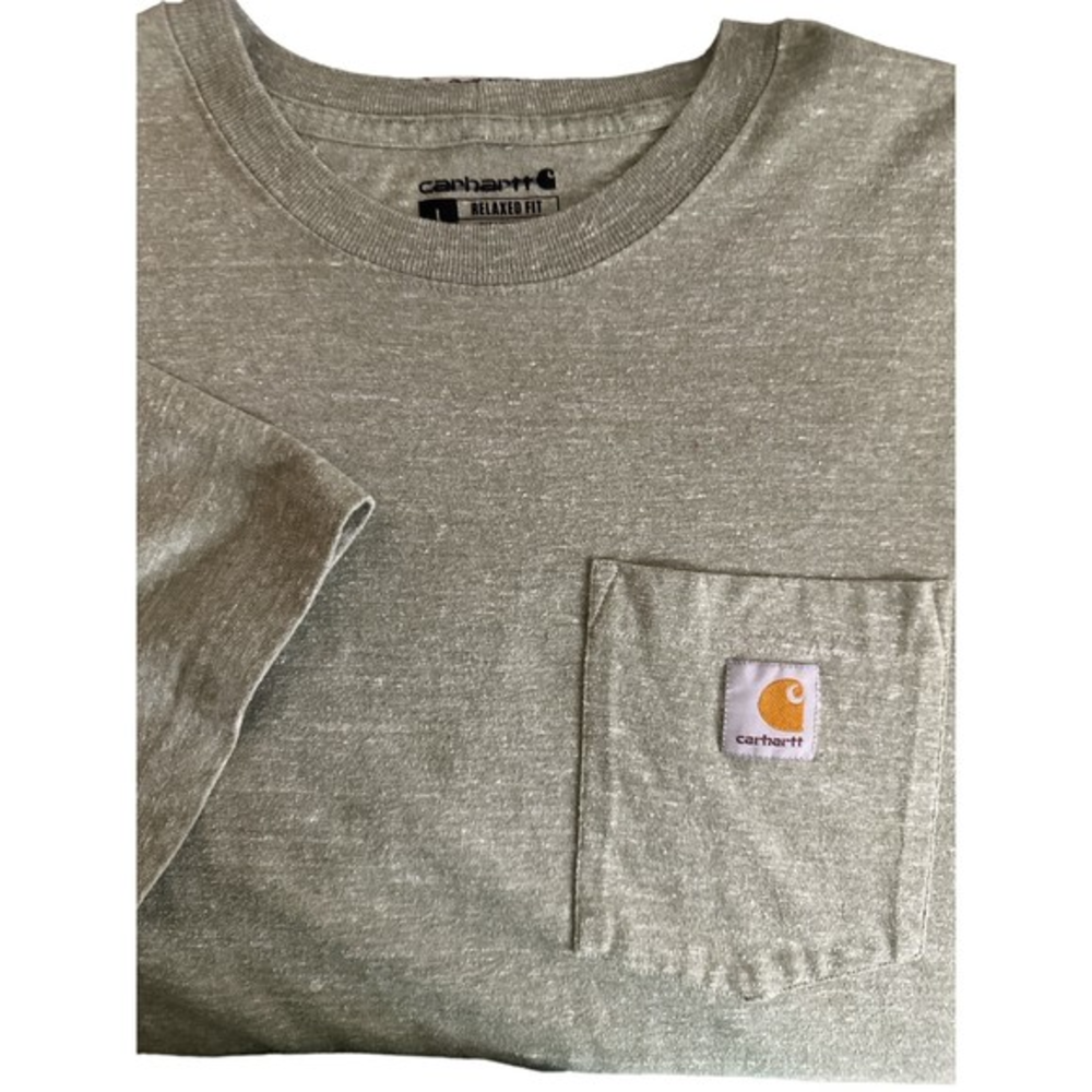 Carhartt Short Sleeve Light Green Relaxed‎ Fit Men's Shirt Large